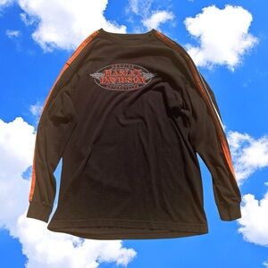 Harley-Davidson Black Long Sleeve with Orange Details
